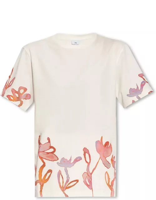 Ps Paul Smith Floral Motif T-shirt