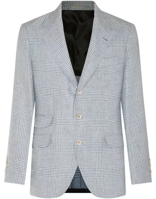 Brunello Cucinelli Checked Buttoned Blazer