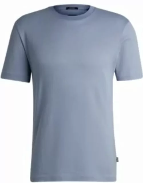 Regular-fit T-shirt in structured cotton- Light Blue Men's T-Shirt