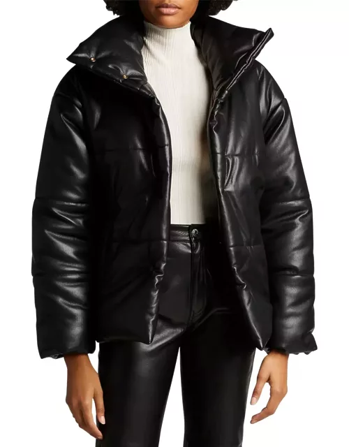 Hide Vegan Leather Puffer Jacket