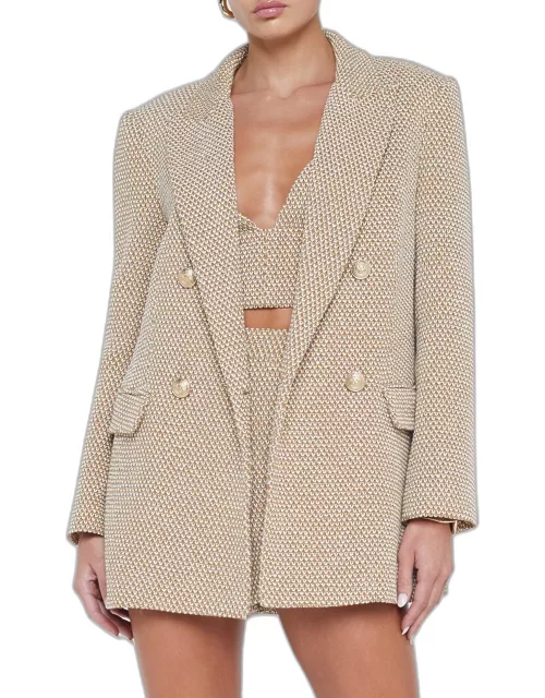 Riva Knit Double-Breasted Blazer