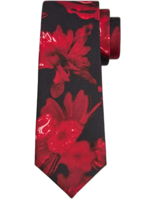 Men's Silk Wax Flower Tie