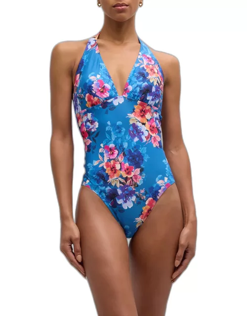 Summer Days Halter One-Piece Swimsuit