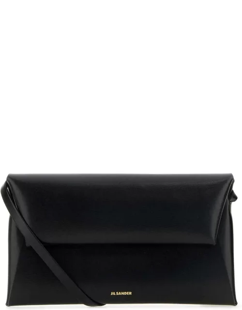 Jil Sander Black Leather Small Folded Crossbody Bag