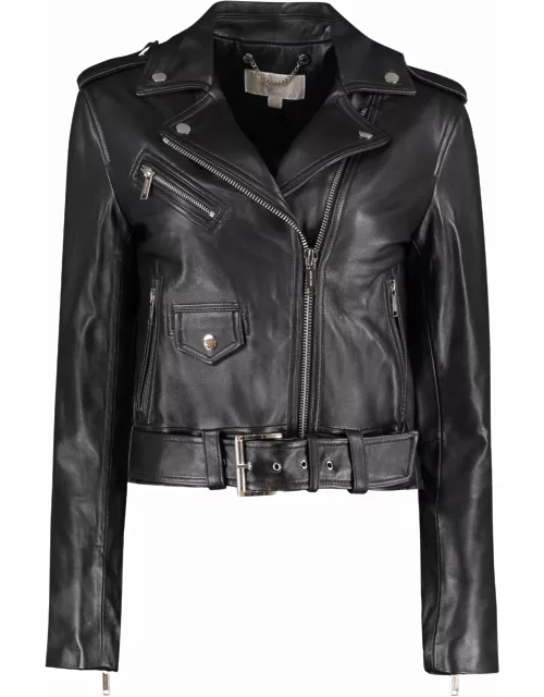 MICHAEL Michael Kors Leather Biker Jacket