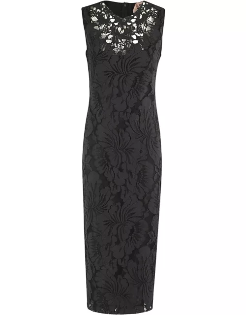 N.21 Nº21 Floral-embroidered Sleeveless Midi Dres