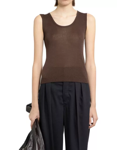 Lemaire Semi-sheer Ribbed Knitted Tank Top