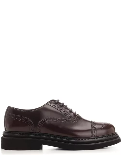 Dolce & Gabbana Brushed Leather Oxford Shoe