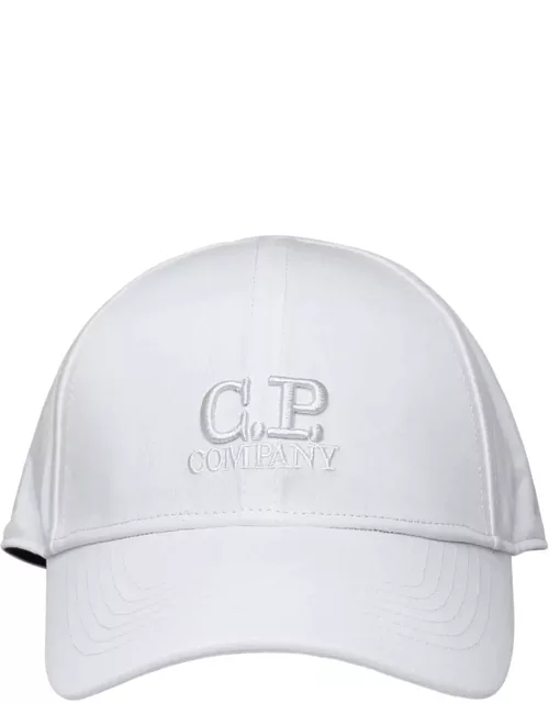 C.P. Company White Cotton Cap