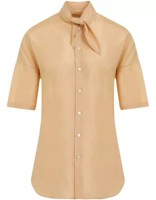 Lemaire Pussy-bow Short-sleeved Top