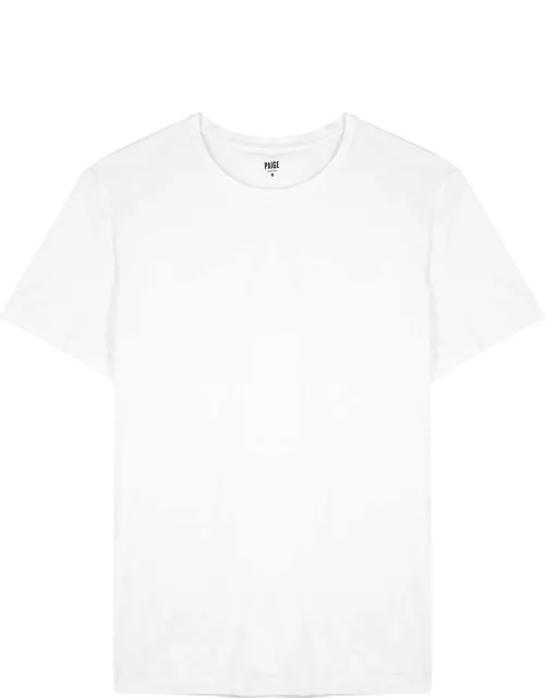 Paige White Stretch-jersey T-shirt, T-Shirt, Spandex