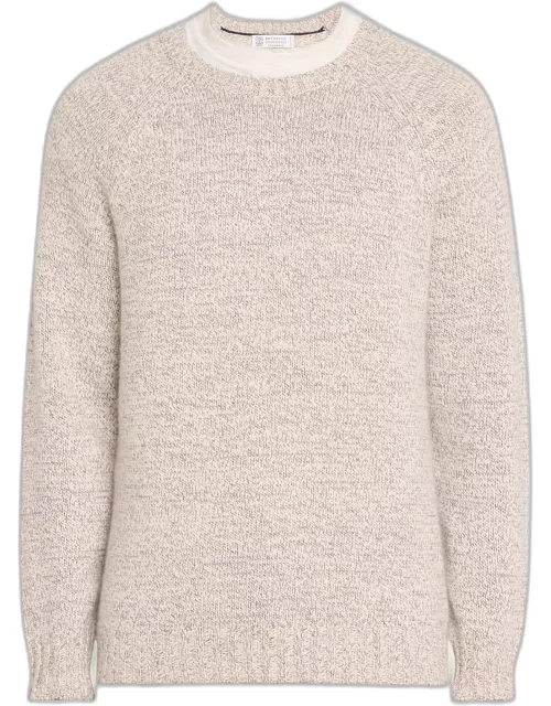 Men's Mouline Cashmere Crewneck Sweater