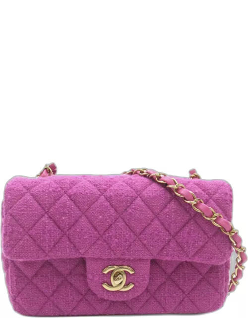 Chanel Mini Classic Rectangular Tweed Flap Bag