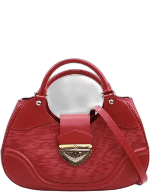 Louis Vuitton Red Epi Leather Sac Montaigne Shoulder Bag