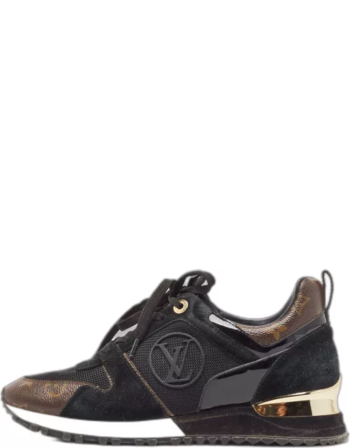 Louis Vuitton Brown/Black Monogram Coated Canvas and Mesh Run Away Low Top Sneaker