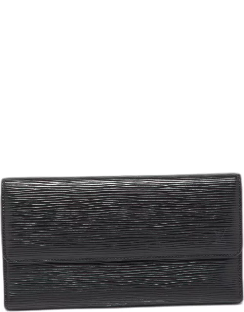 Louis Vuitton Black Epi Leather Porte Tresor Wallet