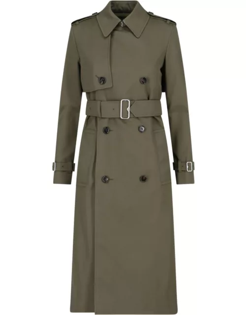 Burberry Double-Breasted Midi Trench Coat