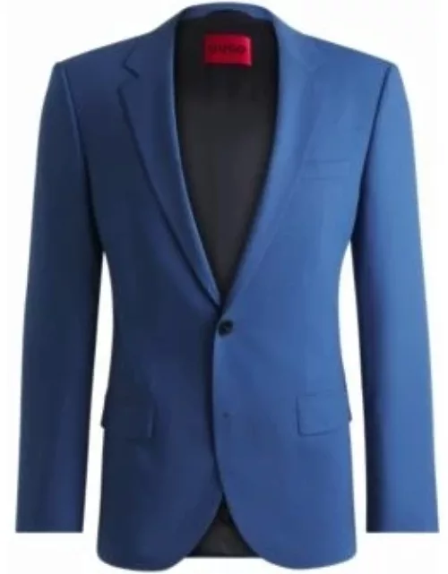 Slim-fit jacket in performance-stretch cloth- Blue Men's Sport Coat