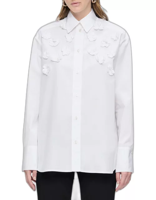 Lyn Floral Applique Cotton Shirt