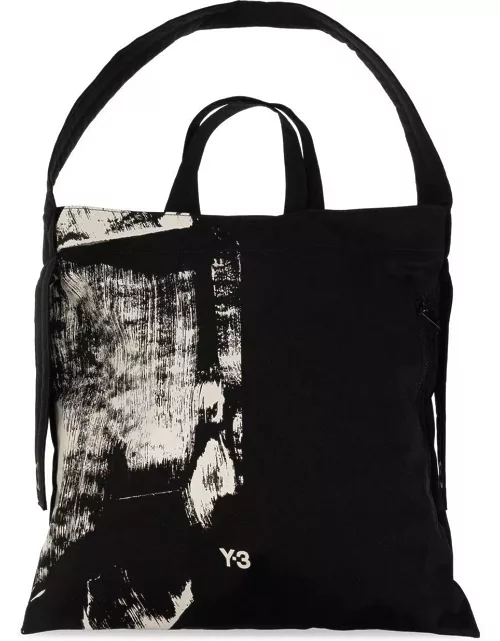 Y-3 Logo Printed Tote Bag