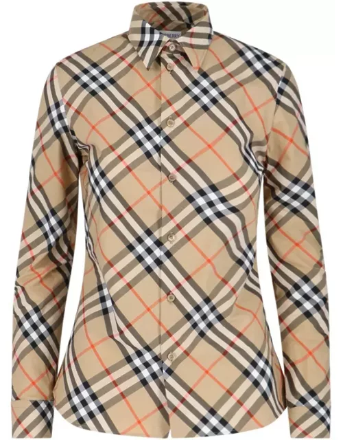 Burberry Long-sleeved Checked Buttoned Shirt