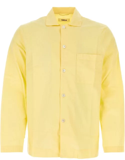 Tekla Yellow Cotton Pyjama Shirt