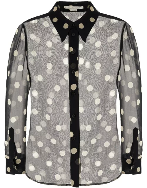 Stella McCartney Polka Dot Printed Semi-sheer Shirt