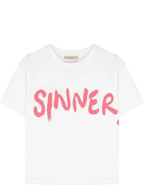 Sinner white printed cotton T-shirt