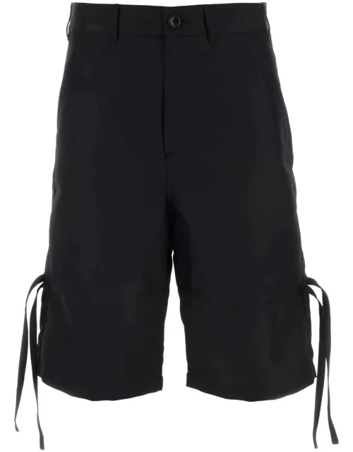 Comme des Garçons Shirt Black Polyester Bermuda Short