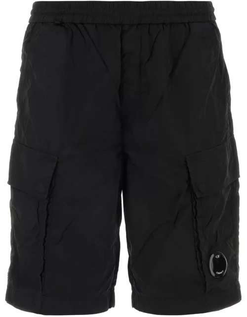 C.P. Company Black Nylon Bermuda Short