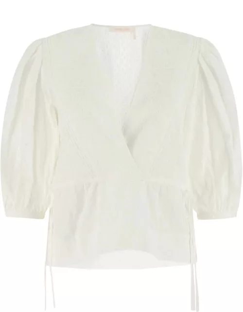 See by Chloé White Cotton Top
