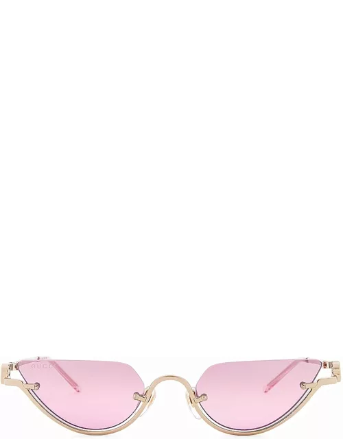 Gucci Eyewear Gg1603s Linea Gg Logo 003 Gold Pink Sunglasse