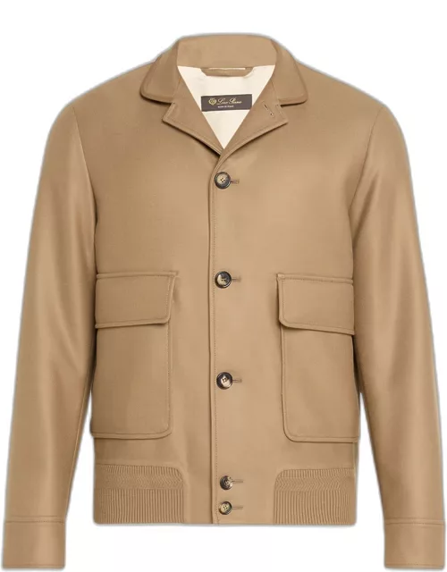 Men's Spagna Double-Face Wool Bomber Jacket