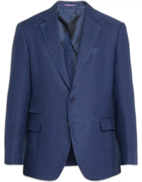 Men's Kent Linen Dobby Single-Breasted Jacket
