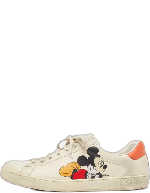 Gucci x Disney Cream Leather Mickey Mouse Ace Sneaker