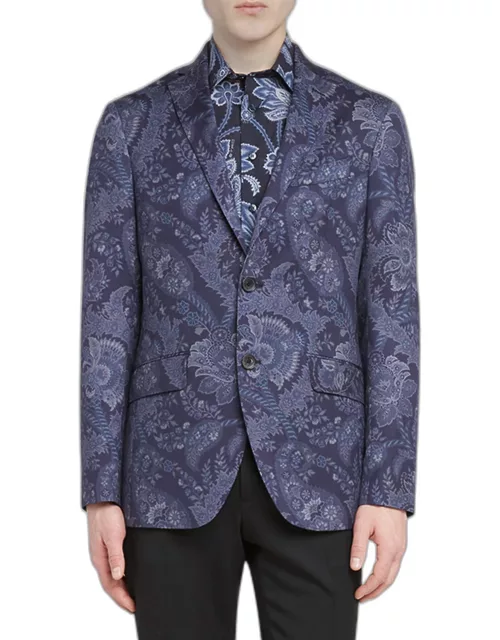 Men's Lightweight Paisley-Print Jacket