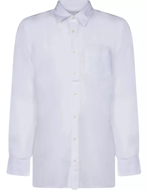 120% Lino White Linen Pocket Shirt