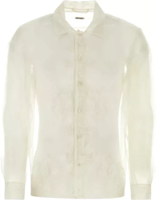 Bode Ivory Silk Shirt