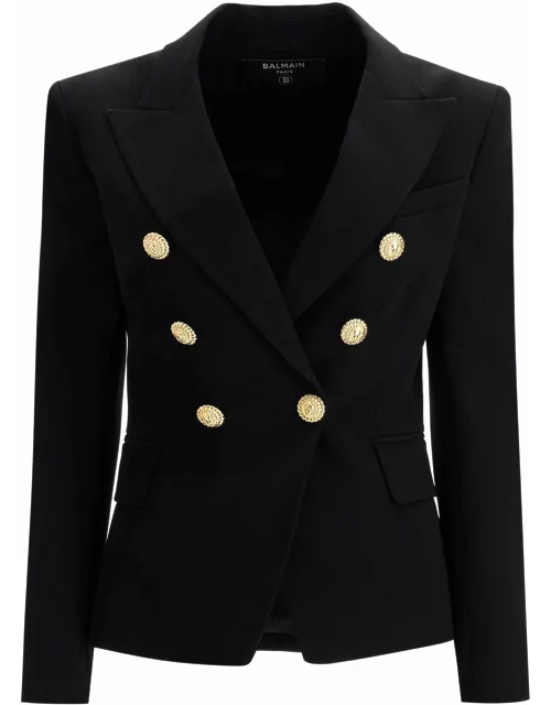 BALMAIN "6-button crepe jacket for