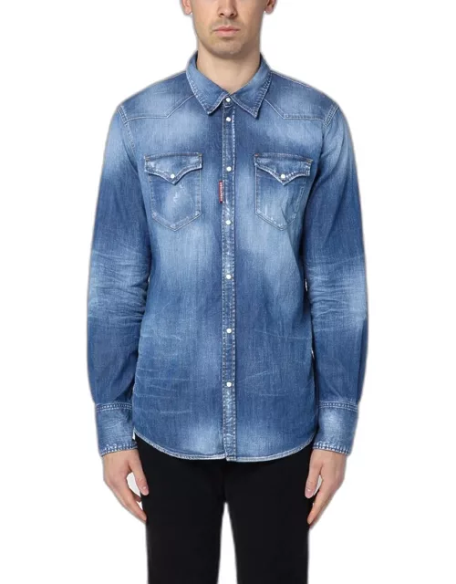 Washed-out denim shirt