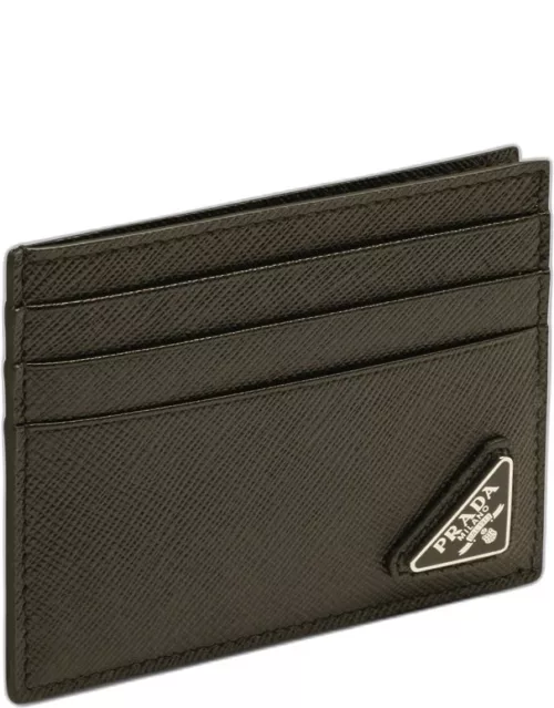 Black Saffiano leather credit card holder