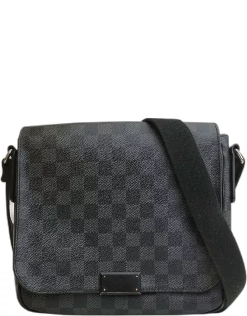 Louis Vuitton Black Damier Graphite Canvas District PM Shoulder Bag