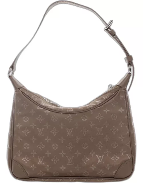 Louis Vuitton Beige Satin Boulogne Shoulder Bag
