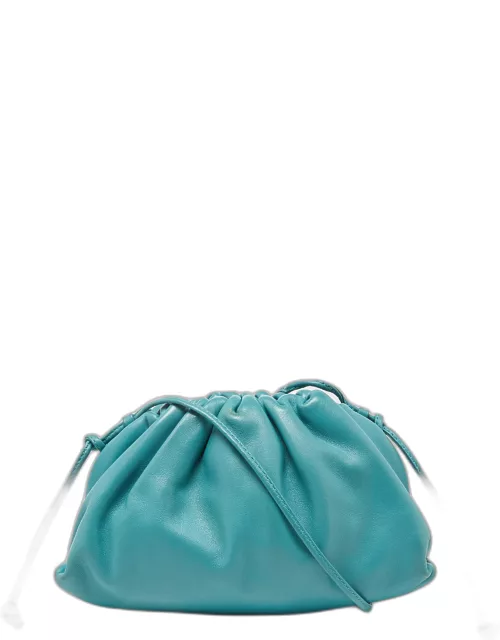 Bottega Veneta Blue Leather Mini The Pouch Bag