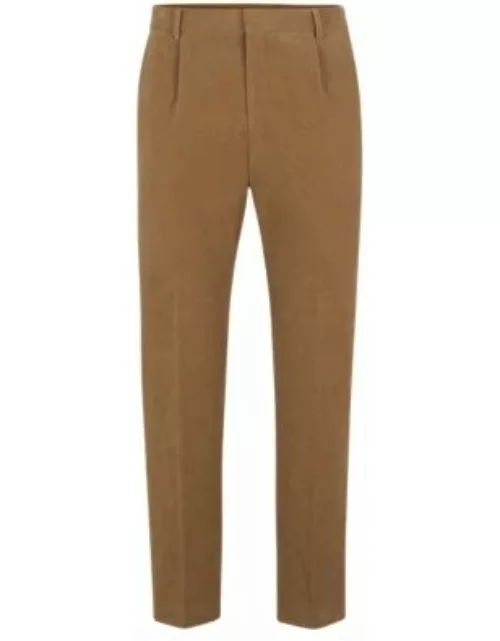 Relaxed-fit trousers in cotton twill weave- Light Beige Men's Casual Pant