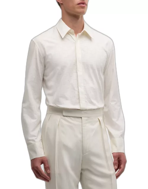 Men's Monogram Jacquard Dress Shirt
