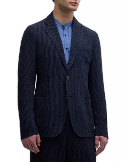 Men's Pinstripe Seersucker Sport Coat