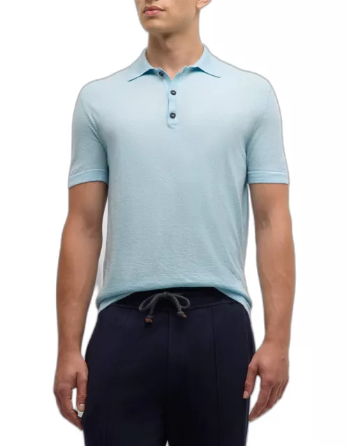 Men's Wool and Silk Polo Shirt