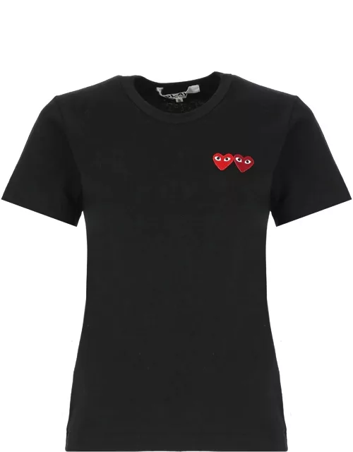 Comme des Garçons Play Double Heart T-shirt