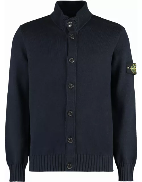 Stone Island Compass Patch Button-up Cardigan